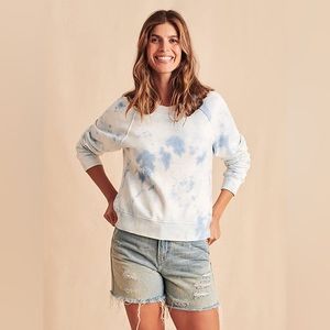 Faherty Brand, Bells Tie Dye Raglan Crewneck Sweatshirt, EUC, size L